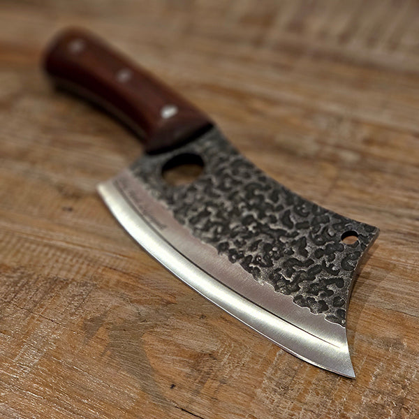Hand-Forged Tribal Chef’s Cleaver – Personalized Engraved Knife