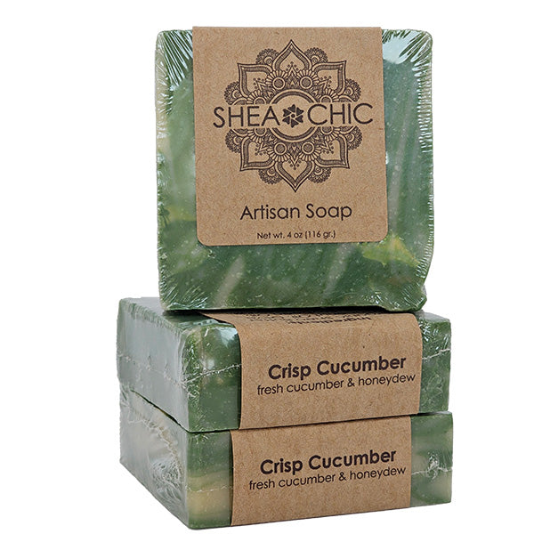 Cucumber & Honeydew Shea Butter Soap – Refreshing Face & Body Bar | SHEA CHIC