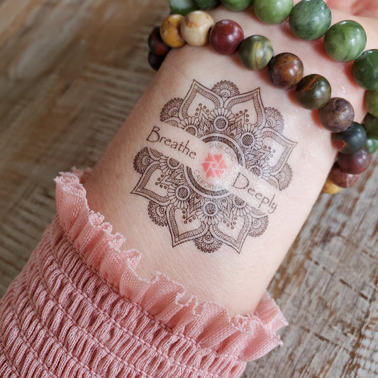 Breathe Deeply - Temporary Tattoo