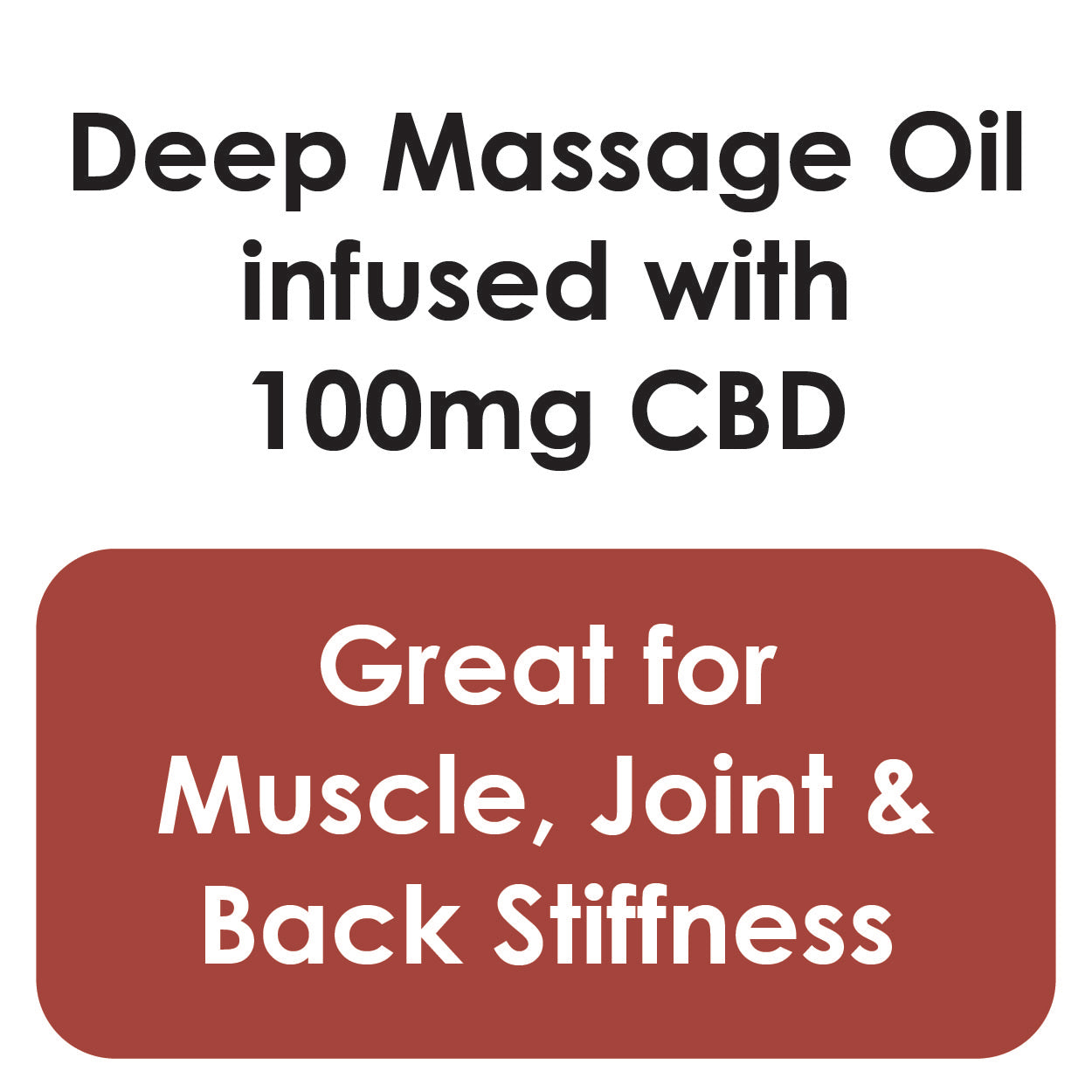 CBD Infused Deep Massage Oil (Now 100mg!)