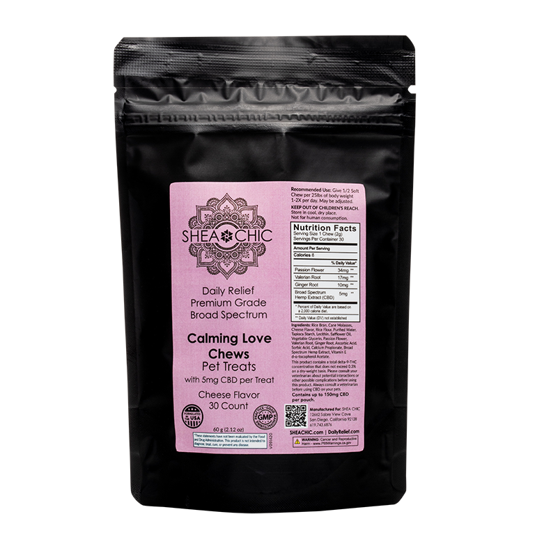 Pet Calming CBD Love Chews – Soothing Support for Anxious Pets by DAILY RELIEF