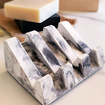 Marble Glazed Concrete Soap Tray