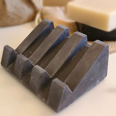 Matte Black Glazed Concrete Soap Tray