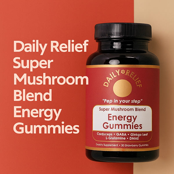 Daily Relief Energy Gummies: The Natural Energy Supplement with Cordyceps & More