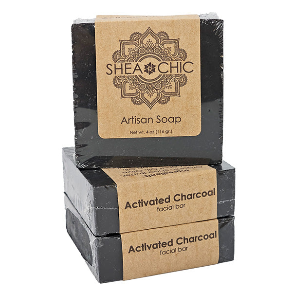 Activated Charcoal Facial Soap – Deep Clean & Detox Bar | SHEA CHIC