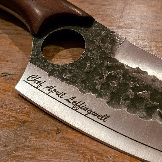 Hand-Forged Tribal Chef's Carving Knife – Personalized Engraving