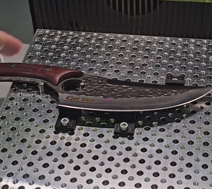 Hand-Forged Tribal Chef's Carving Knife – Personalized Engraving