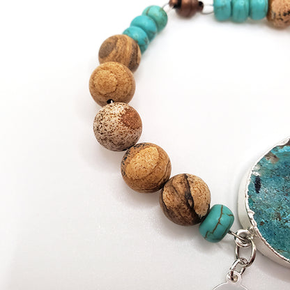 Ocean CHIC - *Fashion Jewelry* Gorgeous Ocean Jasper Center Stone Inspired with grounding Matte Love Beads
