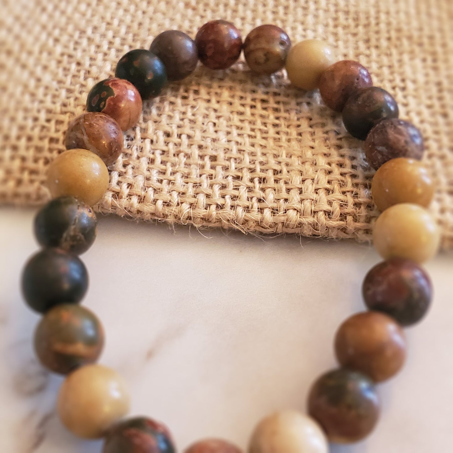 Genuine Picasso Jasper bracelet bought here locally in Southern California.